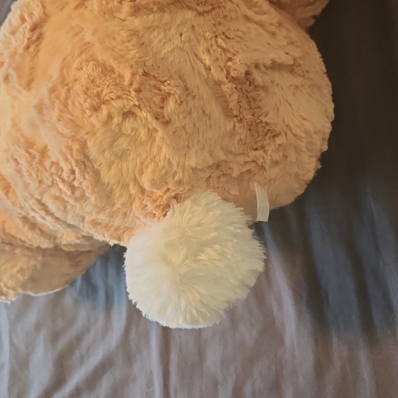 Plush 20"sitting bunny, NWT, dark beige - Picture 8 of 9
